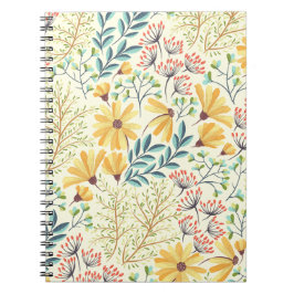 Floral Surface Pattern - Stijlvol Abstract Wallpap Notitieboek
