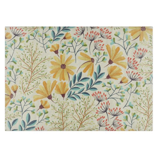 Floral Surface Pattern - Stijlvol Abstract Wallpap Snijplank (Voorkant)