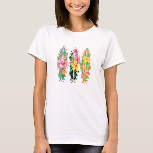 Floral Surfboards T-shirt (Voorkant)