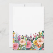 Floral Surprise 100th Birthday Invitation Paars Kaart (Achterkant)