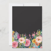 Floral Surprise 18th Birthday Invitation Gold Kaart (Achterkant)