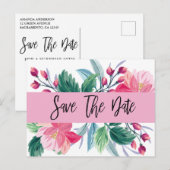 Floral Surprise 50ste verjaardagsfeestje Save the  Briefkaart (Voorkant / Achterkant)