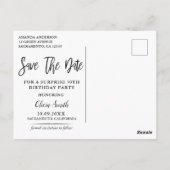 Floral Surprise 50ste verjaardagsfeestje Save the  Briefkaart (Achterkant)