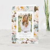 Floral Surround Photo Memorial Programme Programma (Voorkant)