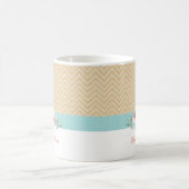 Floral Swag in Gold en Aqua Koffiemok (Center)