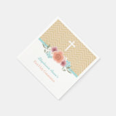 Floral Swag in Gold en Aqua Servet (Hoek)