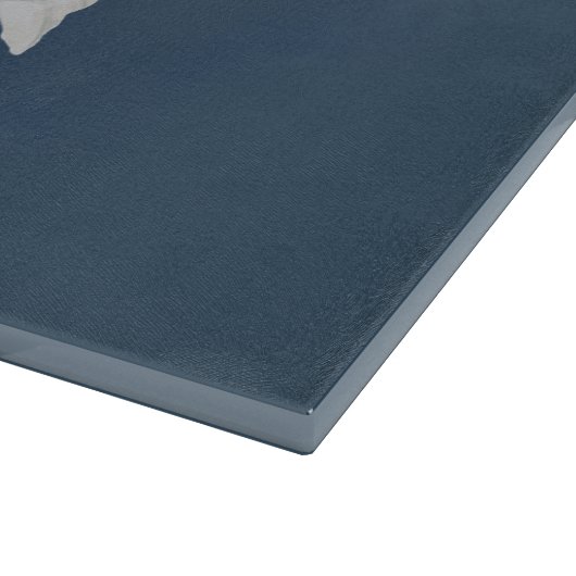 Floral Swan Blue Reflection Snijplank (Hoek)