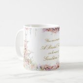 floral swan chic calligraphy bridal shower koffiemok (Voorkant links)