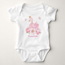 Floral Swan Princess 1st Birthday Romper