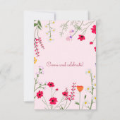 Floral Sweet 16 Birthday Party Kaart (Achterkant)