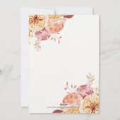 Floral Sweet 16 Verjaardag uitnodigingen (Achterkant)