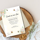 Floral Sweet als Can Bee honingraat Baby shower Kaart