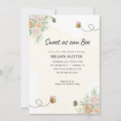 Floral Sweet als Can Bee honingraat Baby shower Kaart (Voorkant)