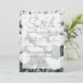 Floral Sweet Sixteen Birthday Party Kaart (Staand voorkant)