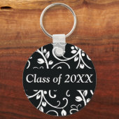 Floral Swirl - Aangepaste klasse van Sleutelhanger (Voorkant)