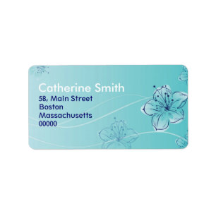 Floral Swirl  Adresetiketten Etiket