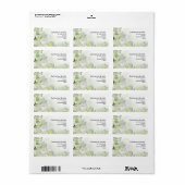 Floral Swirl Adresetiketten Etiket (Full Sheet)