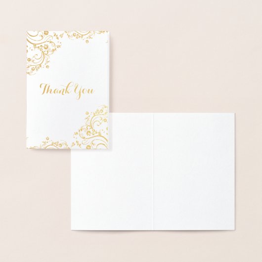 Floral Swirl Corner Dank u Folie Kaarten (Display)