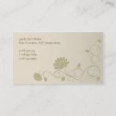 Floral Swirl Edge Visitekaartje (Achterkant)