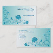 Floral Swirl Edge Visitekaartje (Voorkant / Achterkant)