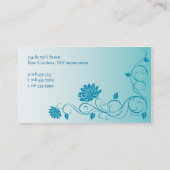 Floral Swirl Edge Visitekaartje (Achterkant)
