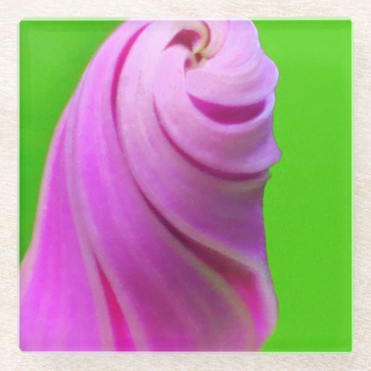 Floral Swirl Pattern Glazen Onderzetter (Voorkant)