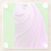 Floral Swirl Pattern Glazen Onderzetter (Achterkant)