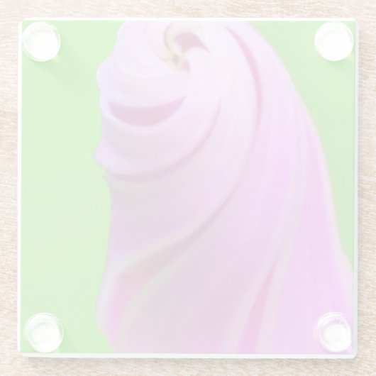 Floral Swirl Pattern Glazen Onderzetter (Achterkant)