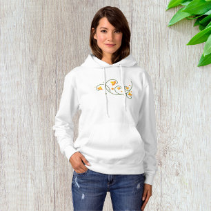 Floral Swirl Pattern met Sinaasappel en Gele Bloem Hoodie