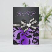 Floral Swirl RSVP met juwelen (Staand voorkant)