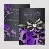 Floral Swirl RSVP met juwelen (Voorkant / Achterkant)