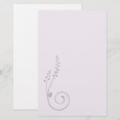 Floral Swirl Stationery Briefpapier (Voorkant / Achterkant)