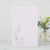 Floral Swirl Stationery Briefpapier (Staand voorkant)