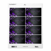 Floral Swirl Sweet Zestien Waterfles Etiket (Full Sheet)