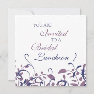 Floral Swirls Bridal Luncheon Invitation Cards Kaart