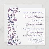 Floral Swirls Bridal Shower Kaart (Achterkant)