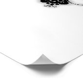 Floral Swirls Butterfly - Black & White Poster (Hoek)