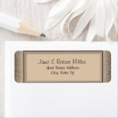 Floral Swirls Gold retour adreslabels Etiket (Insitu)