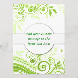 Floral Swirls in Hues of Fresh Green