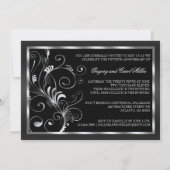 Floral Swirls Invitation Kaart (Achterkant)