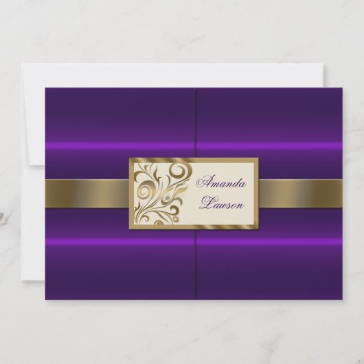 Floral Swirls Invitation Kaart (Voorkant)