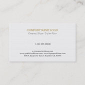 Floral Swirls Lace White & Gold  Visitekaartje (Achterkant)