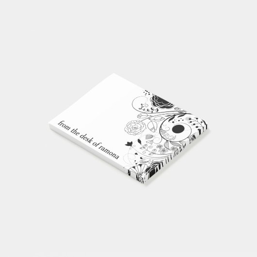 Floral Swirls Post-it® Notes (Schuin)