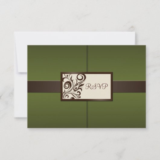 Floral Swirls Wedding RSVP (Voorkant)