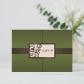 Floral Swirls Wedding RSVP (Staand voorkant)