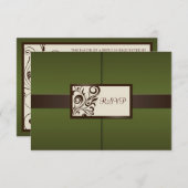 Floral Swirls Wedding RSVP (Voorkant / Achterkant)