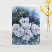 Floral sympathie voor de ITALIAANSE Blauwe Waterve Kaart (Gele Bloem)