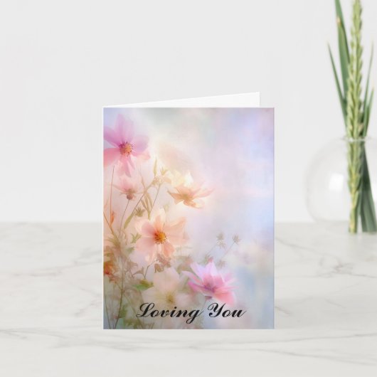 Floral Sympathy Card Loving You Kaart (Voorkant)