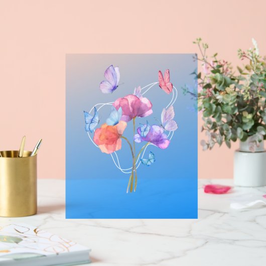 Floral Symphony Acryl Bord (Huwelijk)