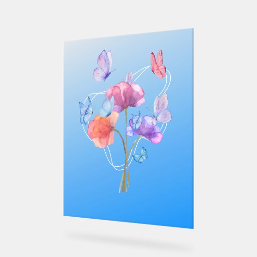 Floral Symphony Acryl Bord (Hoek)